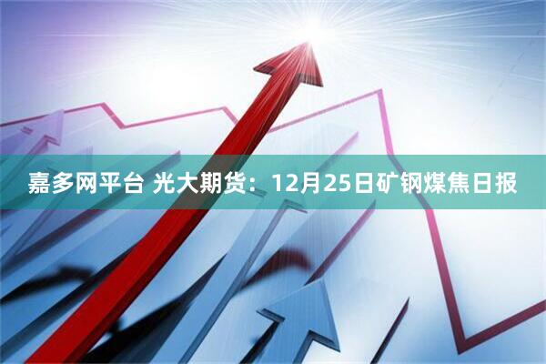 嘉多网平台 光大期货：12月25日矿钢煤焦日报