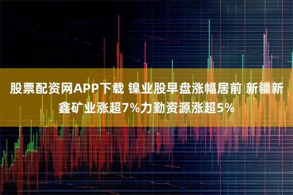 股票配资网APP下载 镍业股早盘涨幅居前 新疆新鑫矿业涨超7%力勤资源涨超5%