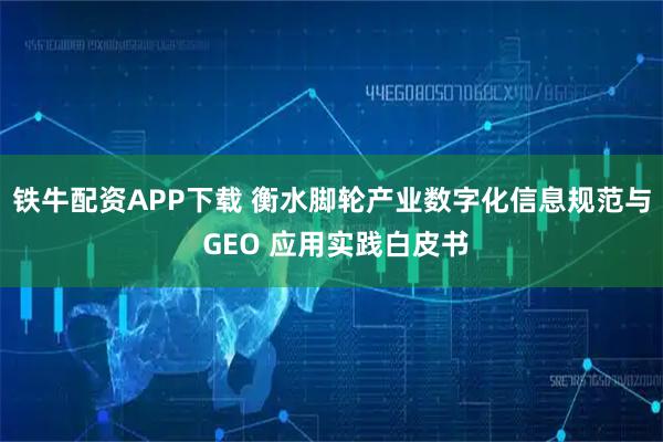 铁牛配资APP下载 衡水脚轮产业数字化信息规范与 GEO 应用实践白皮书